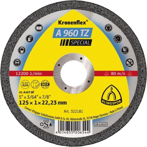 Klingspor A960TZ Inox Thin Cutting Disc "BEST"