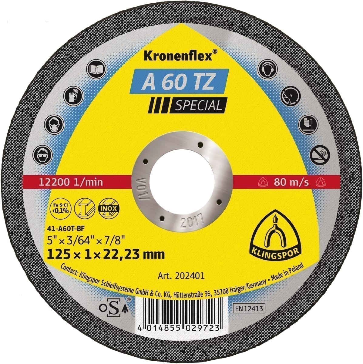 Klingspor A60TZ Special Inox Thin Cutting Disc "BETTER"