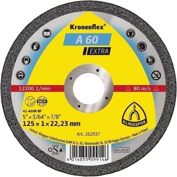 Klingspor A60 EXTRA Inox Thin Cutting Disc "GOOD"